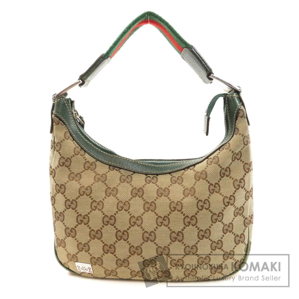 Gucci GG Canvas Sherry Line Hobo handbag beige green